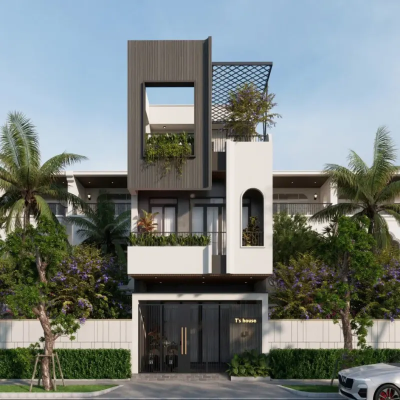 T’ Villa | Nhà phố hiện đại ghi dấu ấn với mặt tiền ấn tượng